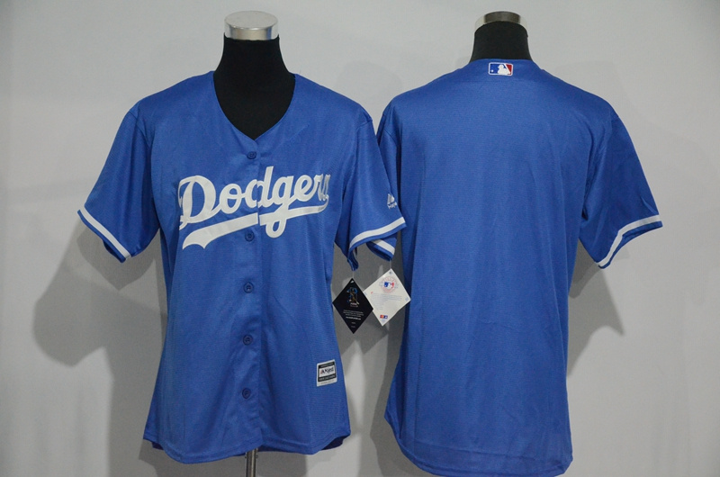 Womens 2017 MLB Los Angeles Dodgers Blank Blue Jerseys